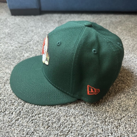 New Era Houston Rockets Fitted Hat Green Rust UV Size 7 NBA - Picture 4 of 9